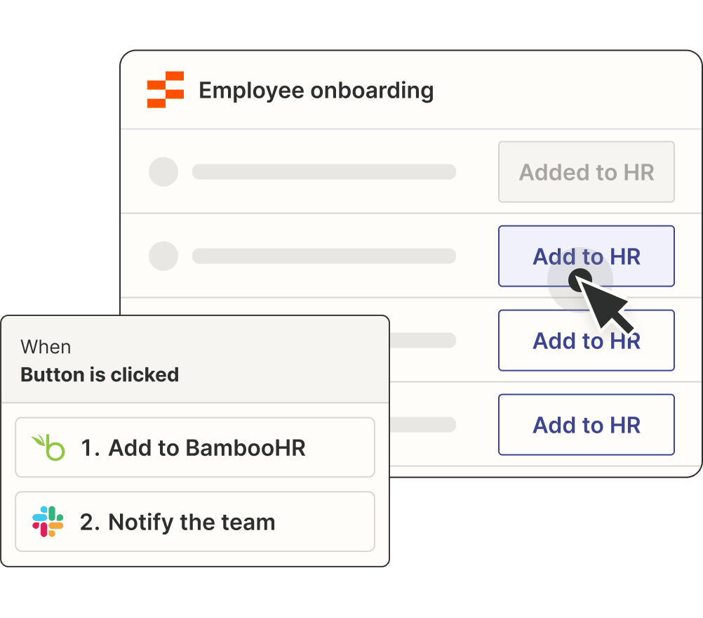 employee onboarding table